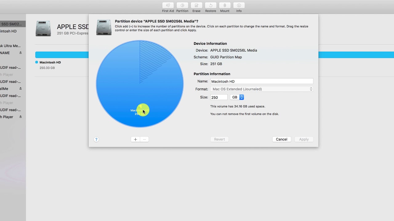 what format for mac partition to install upgrade